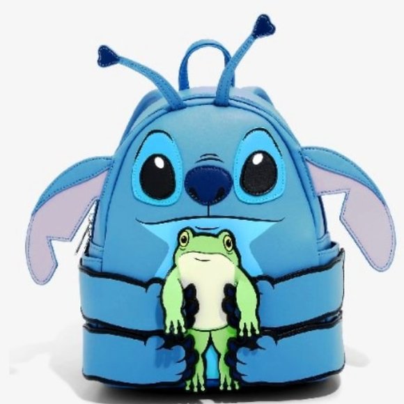 Loungefly Handbags - Loungefly Disney Lilo and Stitch Frog Figural Mini Backpack